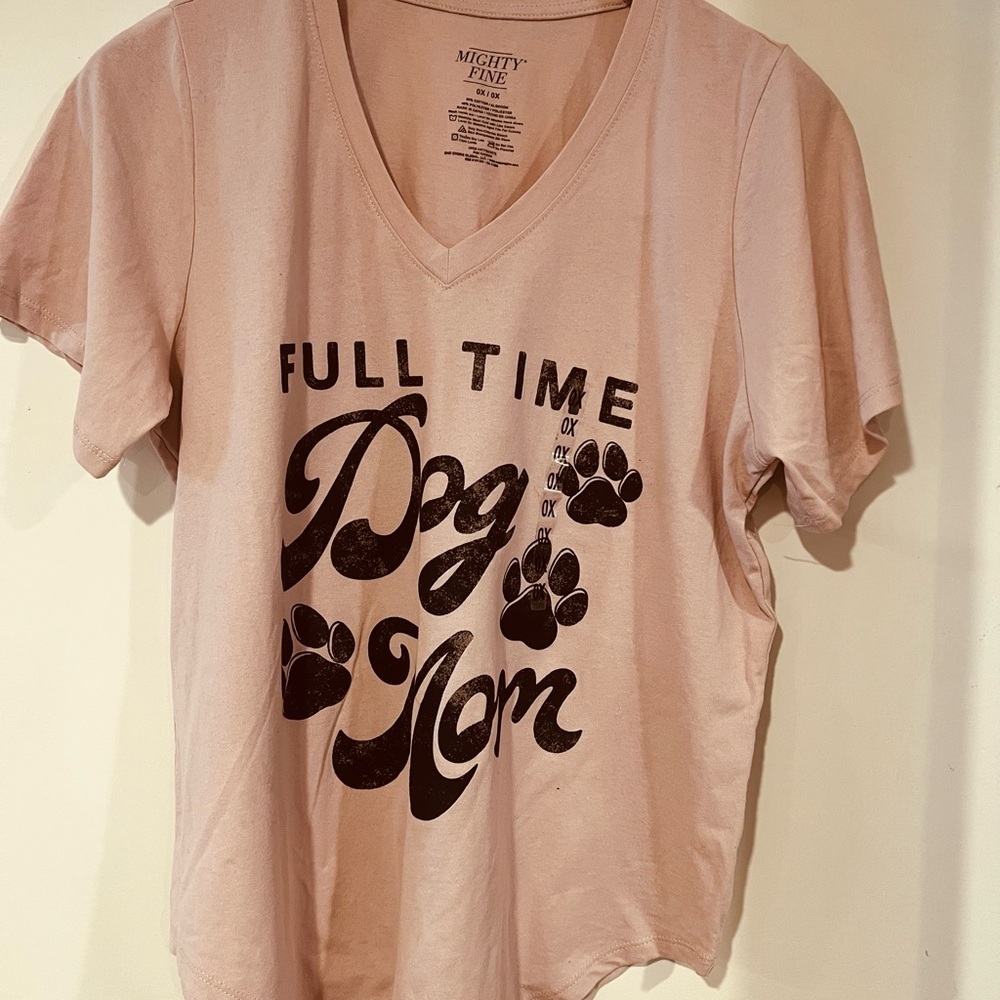 Mighty Fine Pink and Black Dog Lover Tee